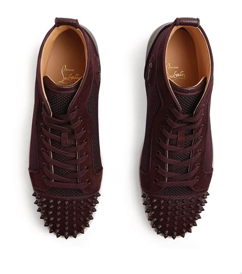 Christian Louboutin Lou Spikes Orlato Leather High Top Sneakers