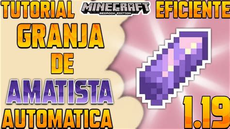 GRANJA AUTOMÁTICA de AMATISTA Minecraft Bedrock 1 19 YouTube