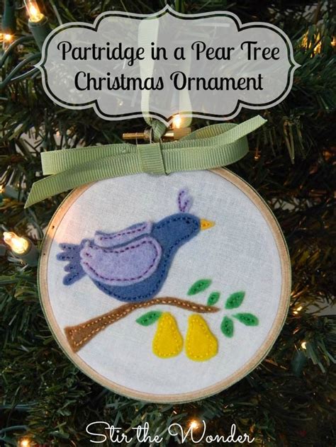 Partridge in a Pear Tree Ornament Craft | Stir The Wonder