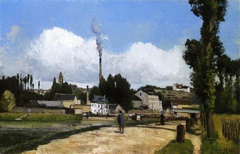 Artwork Replica Landscape With Factory By Camille Pissarro