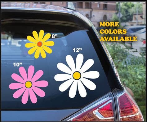 Large Daisy Decals 12 to 2 Hippie Flower Car - Etsy