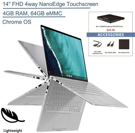 ASUS Chromebook Flip C434 · m3-8100Y · UHD 615 · 14.0”, Full HD (1920 x ...