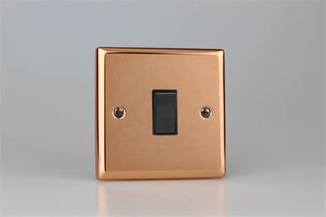 Varilight Urban Polished Copper Gang A Or Way Rocker Switch