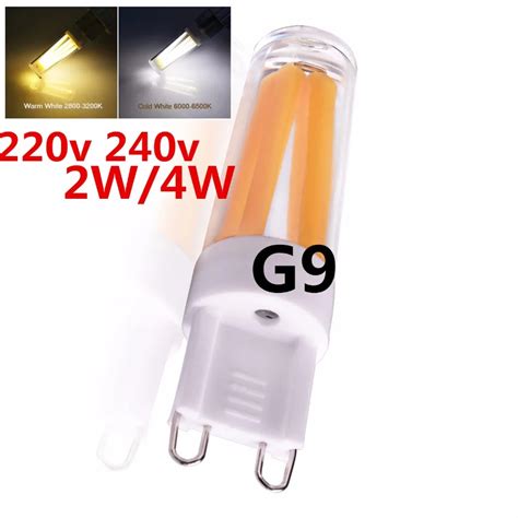 100x Mini G9 Led Lamp 2w 4w 220v 240v Lampada Led Filament G9 Light