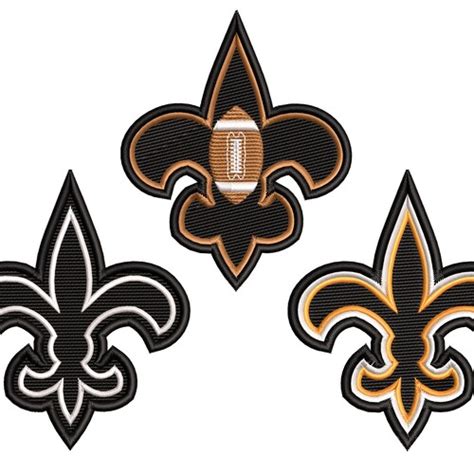 Football Fleur De Lis Embroidery Design Machine Embroidery Etsy