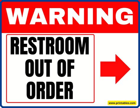 27 Restroombathroomtoilet Out Of Order Signs