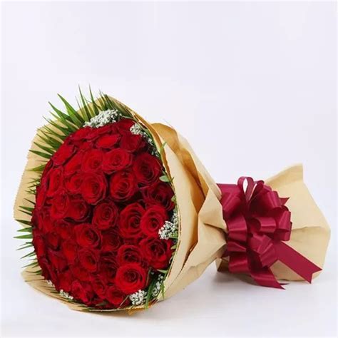 50 Red Roses Bouquet Rc300exfl 1