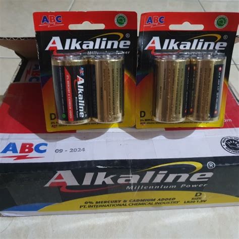 Jual Baterai Batery Batterai Abc Alkaline Type D Besar Lr V Kab