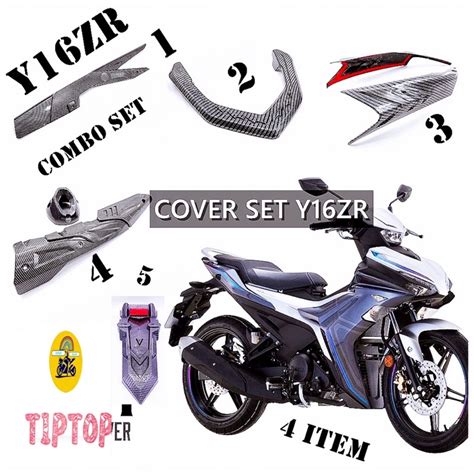 Yamaha Y Zr Y Carbon Cover Set L Bar Chain Rantai Exhaust Ekzos