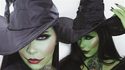 Green Witch Halloween Makeup Tutorial Tina Kosnik Youtube