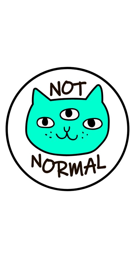 Three Eyed Cat Not Normal Sticker Artofit