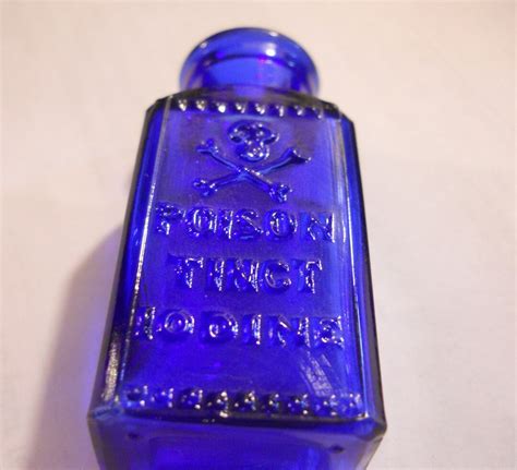 Poison Bottle Rare Skull Crossbones Poison Tinct Iodine 2 An Etsy