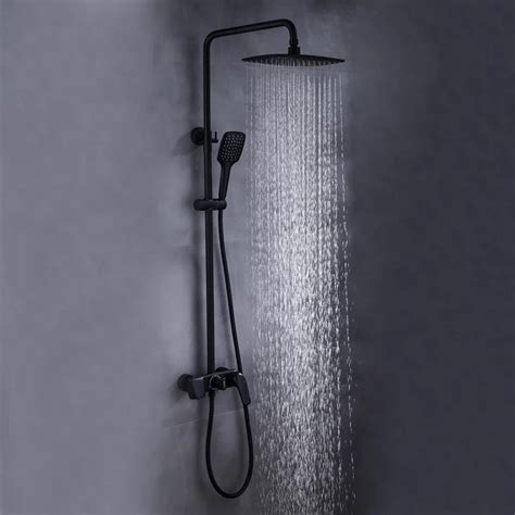 New Design Bathroom Bright Showroom Hot Cold Soft Water Rainfall Mixer Bath Shower Faucet Set