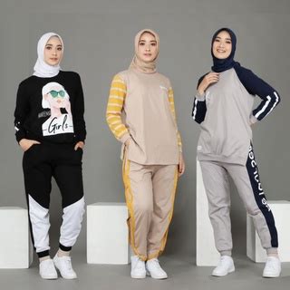 Jual Setelan Olahraga Wanita Jumbo Baju Olahraga Kaos Muslimah