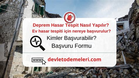 Deprem Hasar Tespit Nas L Yap L R Ev Hasar Tespiti I In Nereye