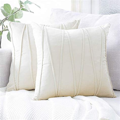 Top Finel Decorative Throw Pillow Covers 16 X 16 Inch Soft Solid Velvet