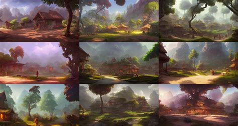 Village Concept Art By Tyler Edlin Highly Detailed Stable