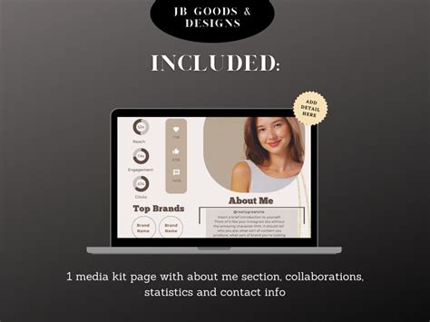 Page Influencer Media Kit Template Canva Instagram And Tiktok Beauty