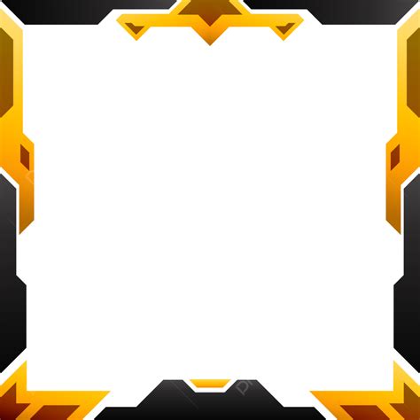 Abstract Black And Gold Twitch Live Stream Overlay Square Border Frame