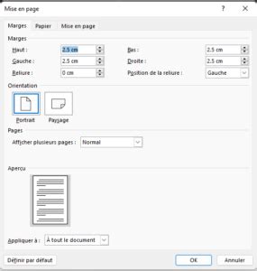 Les Marges Dans Word Facil Office