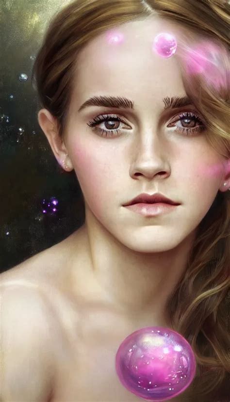 Photorealistic Portrait Of Magical Emma Watson Dreamy Stable