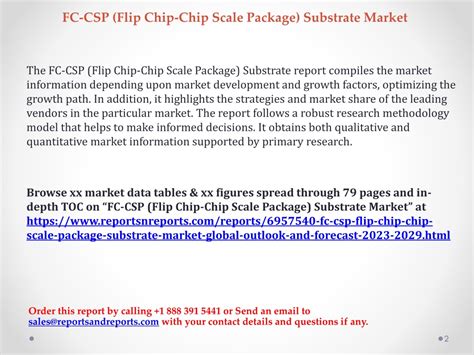 Ppt Fc Csp Flip Chip Chip Scale Package Substrate Market Analysis