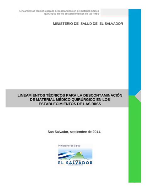 Pdf Lineamientos T Cnicos Para La Descontaminaci N De Pdfslide Tips