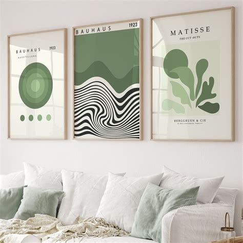 Modern Gallery Wall Art Bauhaus Poster Set Of 3 Prints Gallery Wall