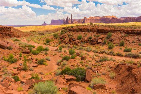 Monument Valley on the Border between Arizona and Utah Stock Photo ...