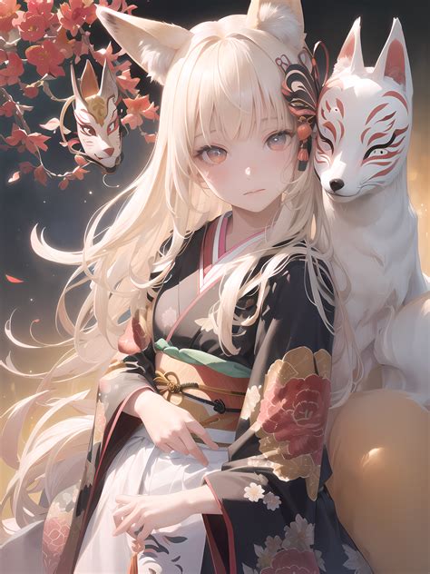 Wallpaper Anime Girls Fox Fox Ears Kimono 1152x1536 Haoren1566 2223392 Hd Wallpapers