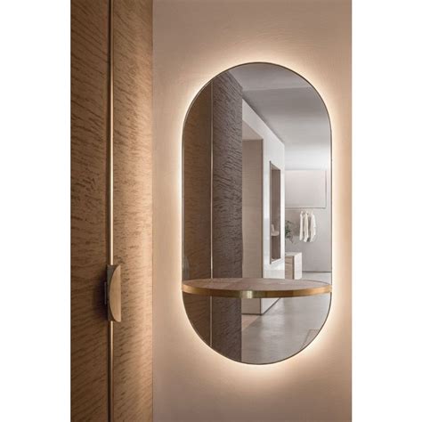 Espelho Oval Decorativo Led Organico Lapidado Moderno Tendencia