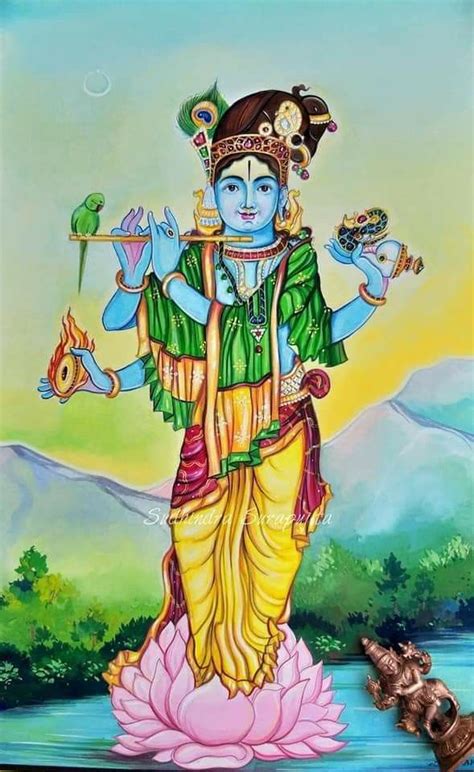 Pin By Saikumar On Vishnu Avatar Krishna Painting Lord Ganesha