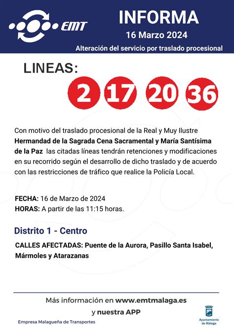 De Marzo Alteraciones En Horarios Y Recorridos Por Traslados Y