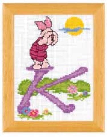 Borduurpakket Winnie De Pooh Letter K Handwerkpost