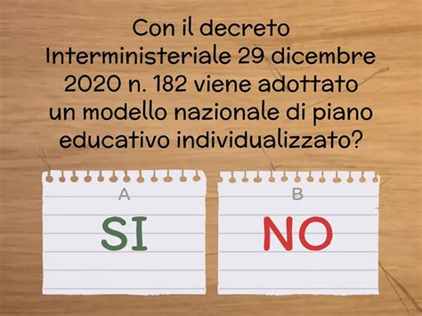 PIANO EDUCATIVO INDIVIDUALIZZATO Quiz