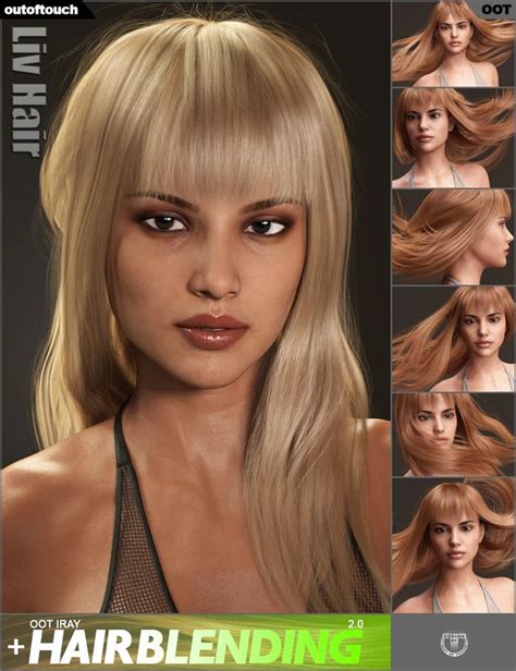 Liv Hair For Genesis 3 Female S And Genesis 8 Female S Hair Womens