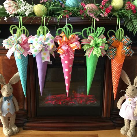 Easter Carrots Hanging Large Fabric Carrots Easter Decor In 2020