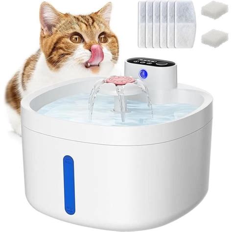 Fontaine À Eau Pour Chat Sans Fil 3L Alimenté Par Batterie Sans Fil