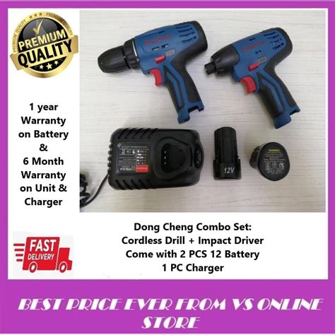 Dong Cheng Cordless Combo Kit Driver Drill Dck T E Dcpl Dcjz