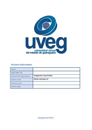Assignment Gay Families Student S Full Name Id Number Study Program Career Idiomas