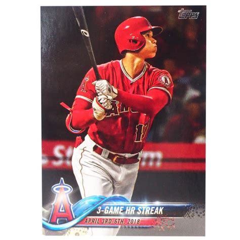 Mlb 大谷翔平 ロサンゼルス・エンゼルス トレーディングカード スポーツカード 2018 Rookie 3game Hr Sreak Us189 Topps Mlb