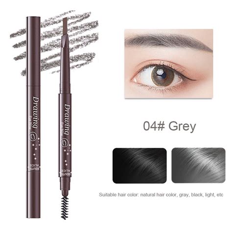 Jual COD Ready Eyebrow Pensil 2 In 1 Waterproof Alis Drawing Automatic