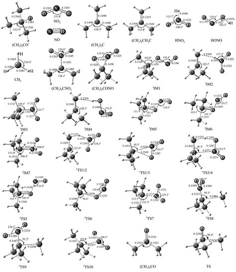 B3lyp6 31g Optimized Geometries Of The Reactants Products Various