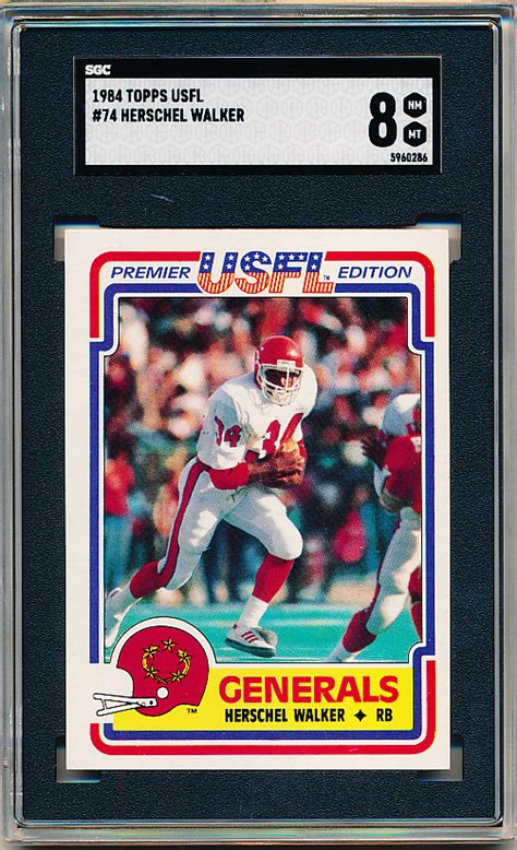 Lot Detail 1984 Topps USFL Football 74 Herschel Walker Generals