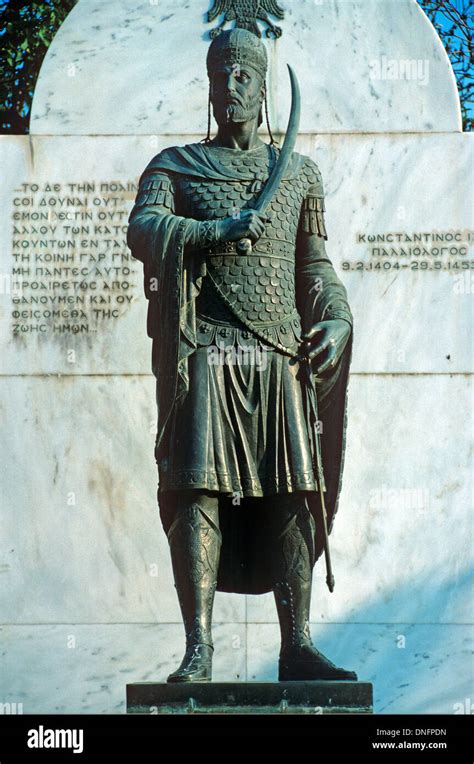 Statue Of Last Roman And Byzantine Emperor Constantine Xi Palaiologos