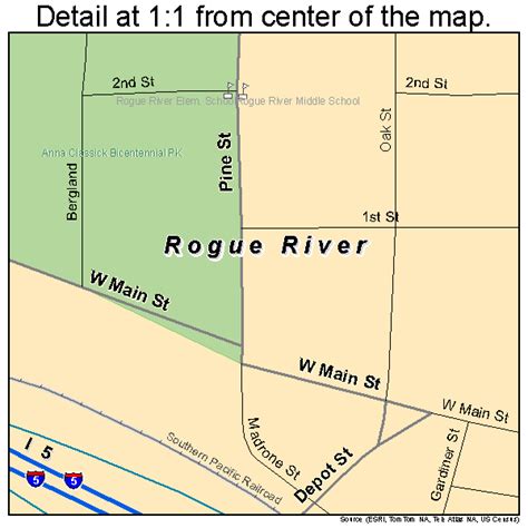 Rogue River Oregon Street Map 4163450