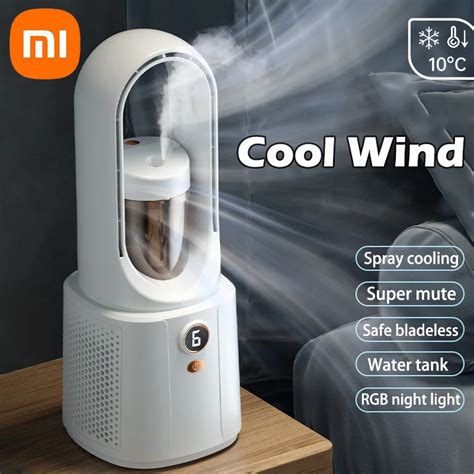 Xiaomi Ventilateur Sans Lame Avec Veilleuse Vaporisateur