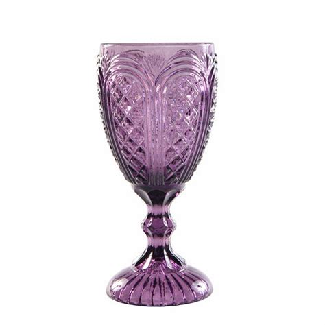 Carousel Purple Water Goblets Gotyacoveredlinens