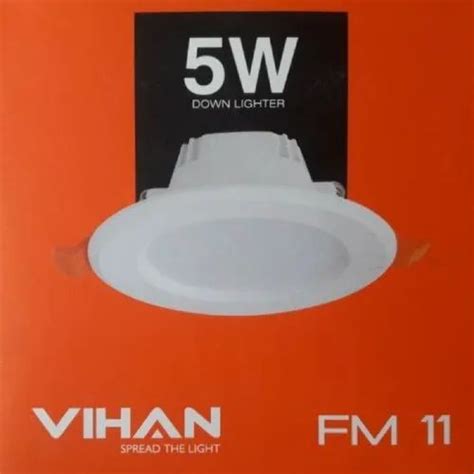 Round Pure White FM11 Vihan LED Down Light For Indoor 5 Watt At Rs