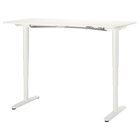 BEKANT desk sit/stand, white, 160x80 cm (63x311/2") - IKEA